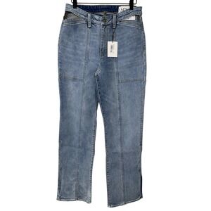 LNDN Landon Denim Sunday Jeans Cutout Waist Detail Light Wash Straight